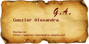Gaszler Alexandra névjegykártya